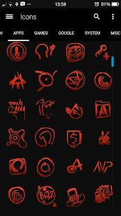 Lastest Zeon Red (Icon Pack) APK