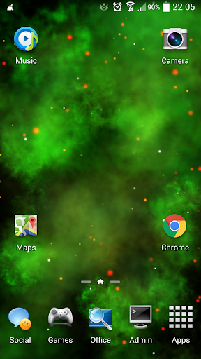 녹색 성운 라이브 배경 화면