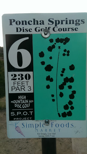 Poncha Springs Disc Golf Course Tee #6