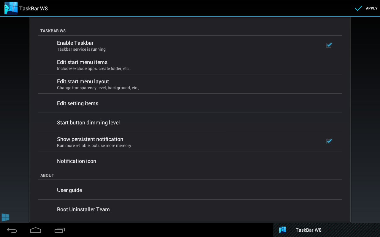 Taskbar - Windows 8 Style - screenshot