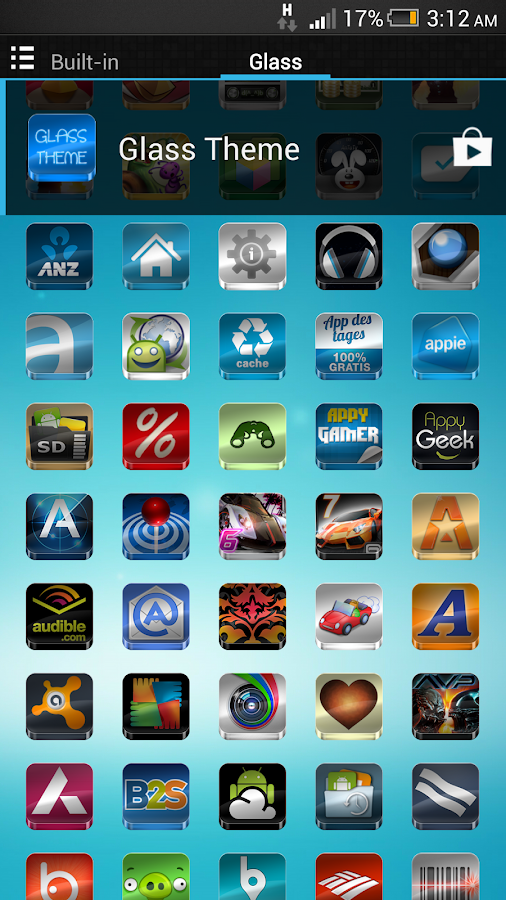 GLASS APEX/NOVA/GO/SMART THEME - screenshot