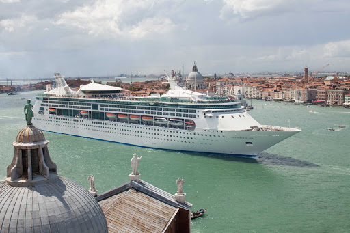 Grandeur-of-the-Seas-Venice-Italy - Grandeur of the Seas sails through Venice, Italy. The ship now cruises in and around the Caribbean.