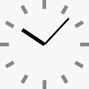 シンプル時計壁紙（白） 1.0