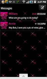 Free GOSMS Hot Pink Stars APK for Android