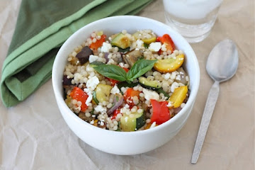 Israeli Couscous Salad with Roasted Vegetables