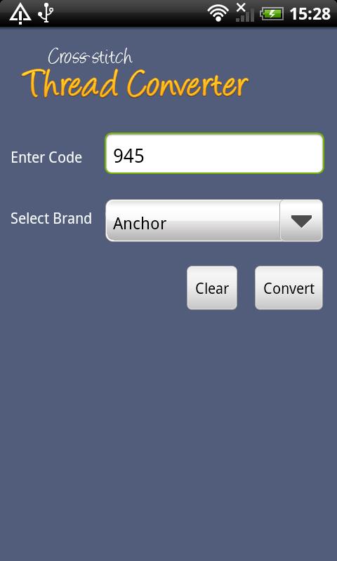 Android application Cross-stitch Thread Converter screenshort