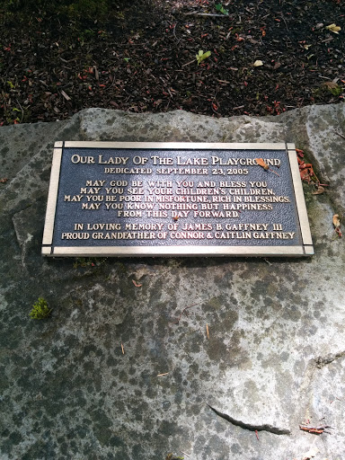 Our Lady of the Lake Playground Plaque