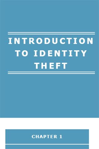 INTRODUCTION TO IDENTITY THEFT