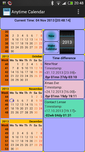 Anytime Calendar