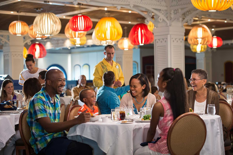 Named after Donald Duck's friend in Disney's "The Three Caballeros," Carioca's serves classic American fare for breakfast and lunch and South American specialties for dinner. You'll find it on deck 3 toward the rear of the ship.