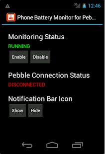 Lastest Phone Battery Status in Pebble APK