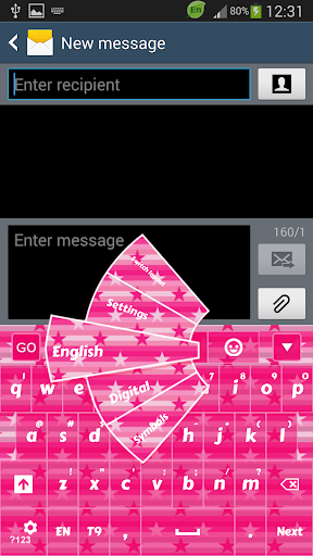 GO Keyboard Pink Star