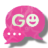 GO SMS Theme Pink Star mobile app icon