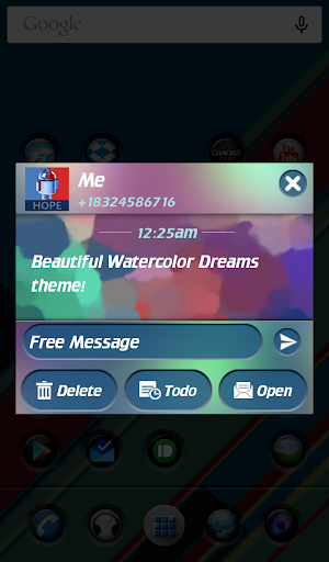 【免費個人化App】WATERCOLOR DREAMS THEME GO SMS-APP點子