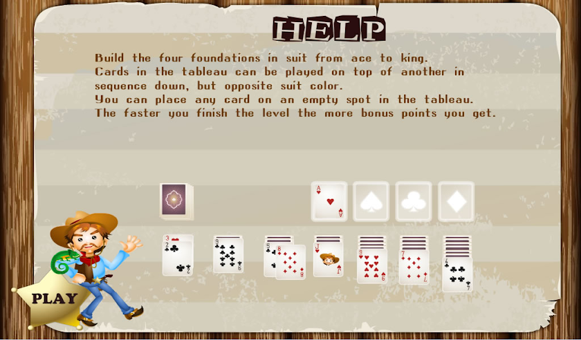 Wild West Solitaire Screen 2