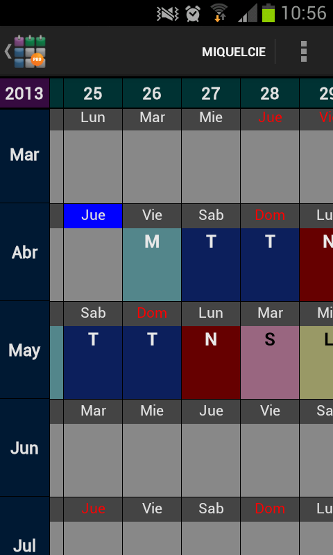 SaTurnos Pro Calendar - screenshot