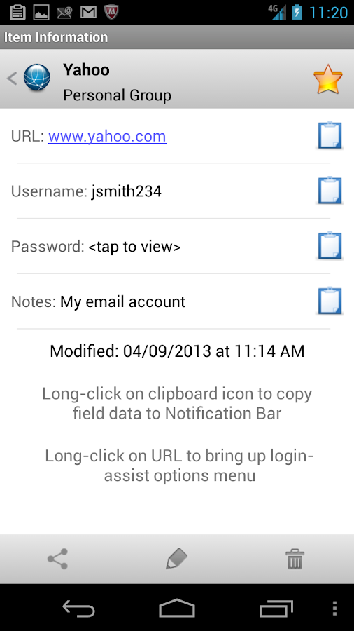 mSecure - Password Manager - screenshot