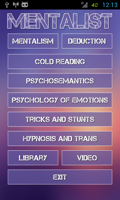 Android application Mentalist screenshort