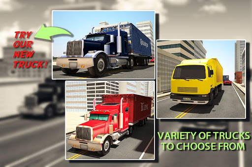 Real truck parking 3d trailer