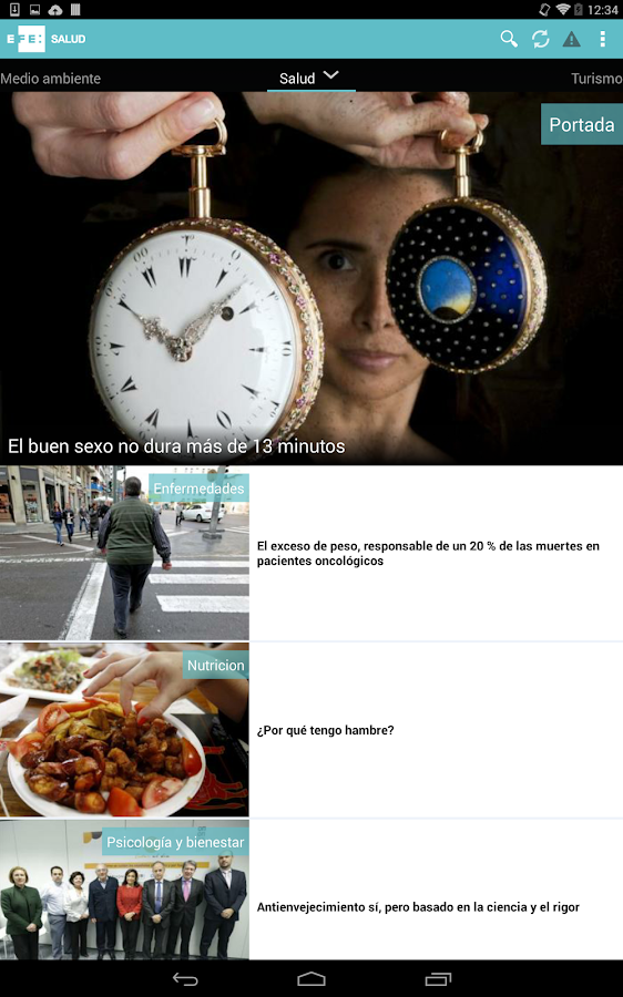   EFE Digital noticias: captura de pantalla 
