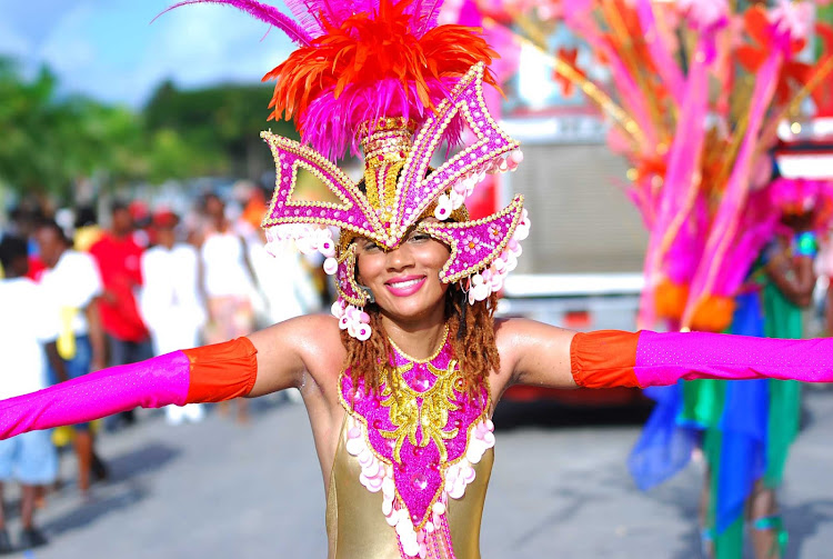 A dancer in Anguilla during the annual Carnival. 