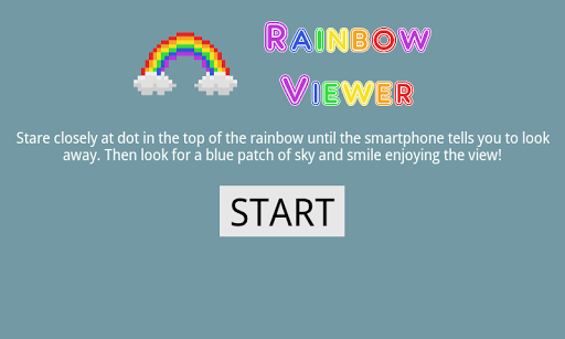 Rainbow viewer optic illusion