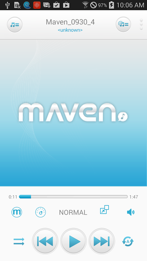 MAVEN Music Player (Pro) - screenshot