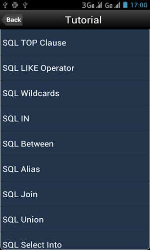 【免費書籍App】SQL Tutorial-APP點子