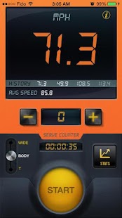 Tennis Serve Speed Radar Gun Screenshots 1