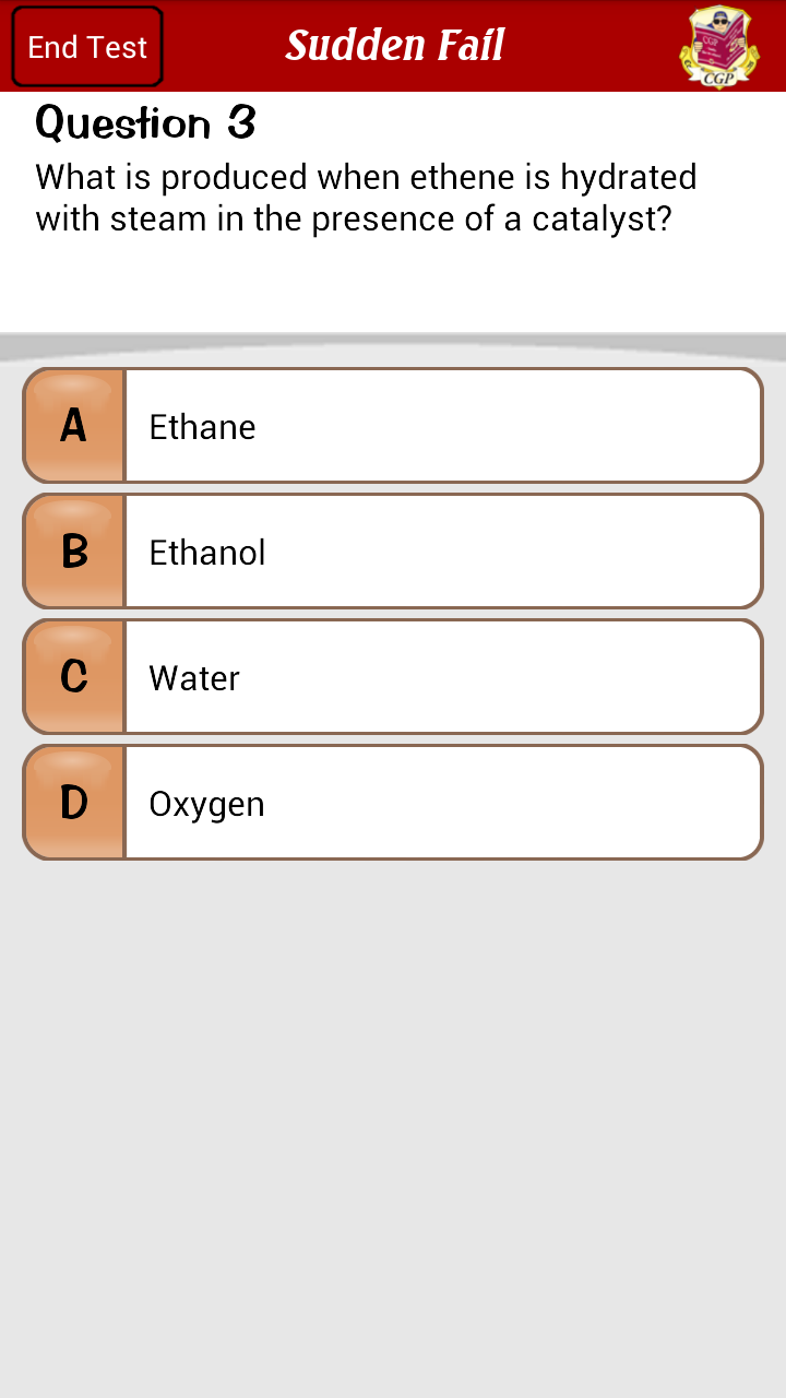 Test &amp; Learn — GCSE Chemistry Screen 3
