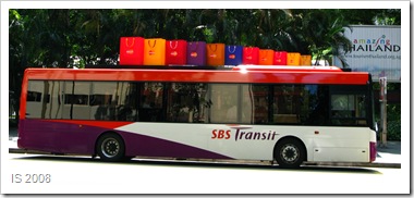 SMRT bus and Shopping Bag