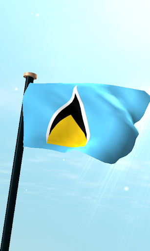 Saint Lucia Flag 3D Free