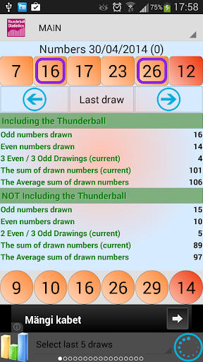 Thunderball statistics