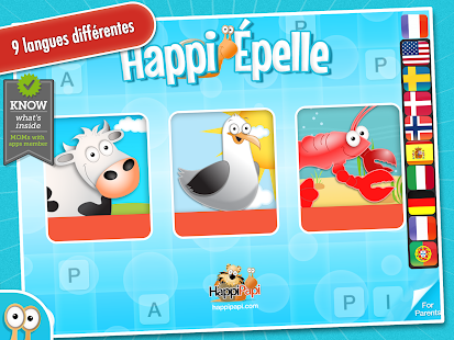 Capture d'ecran de l'application Android Happi Spells Crossword Puzzles