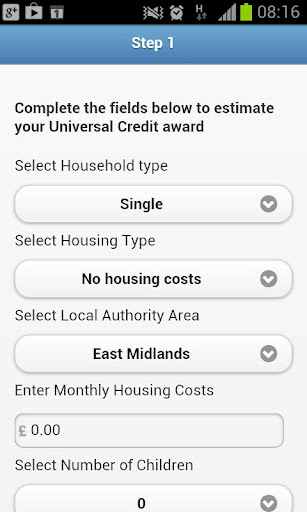 Universal Credit Calculator