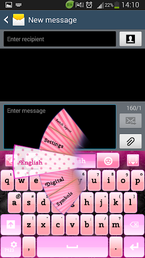 GO Keyboard Black and Pink