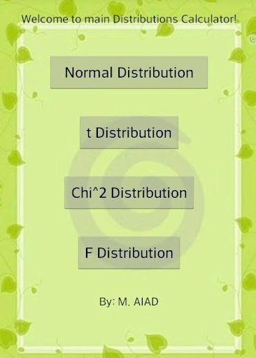Main Statistics Distributions