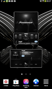 Lastest Poweramp widget Black Glow APK
