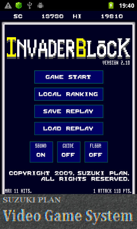 Android application Invader Block 2 screenshort