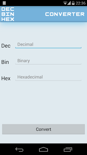 Dec Bin Hex Converter