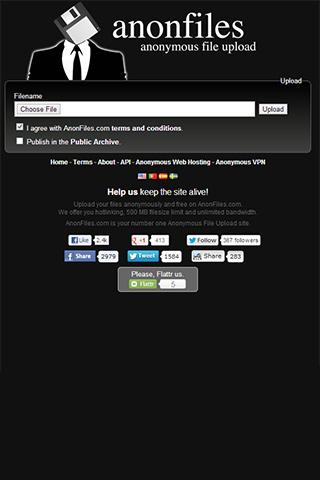 Anonymous File Upload Link