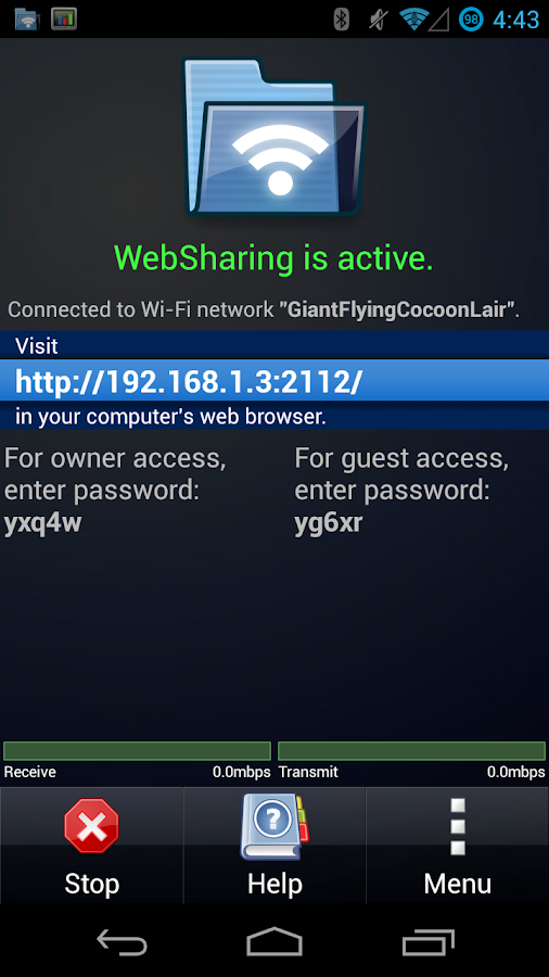 WebSharingLite File/Media Sync - screenshot