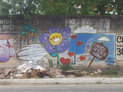 Mural Choveu Amor E Vida!