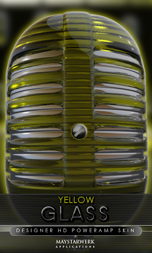 Poweramp skin yellow glass