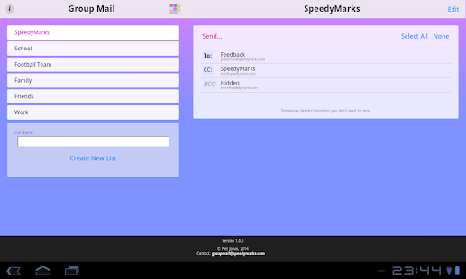  Group Mail Free – Vignette de la capture d'écran  