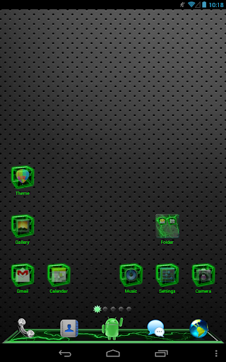 Green Thunder GOLauncher Theme