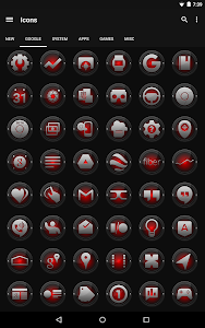 Screenshot Black and Red - Icon Pack v2.5.7