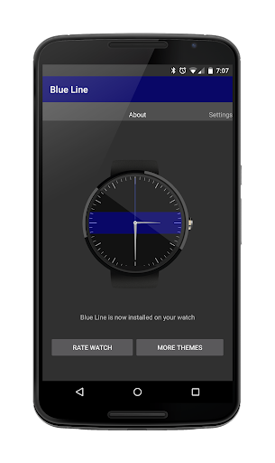 Blue Line Watchface for Wear