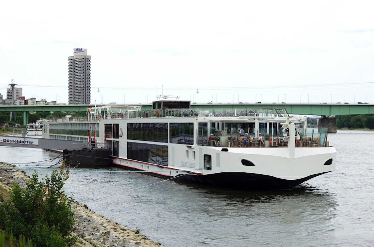 The river cruise ship Viking Kvasir in Cologne, Germany.