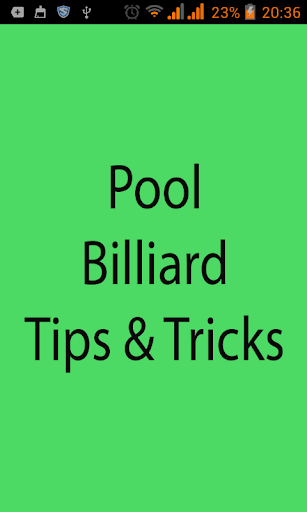 Pool Billiard Tips And Tricks
